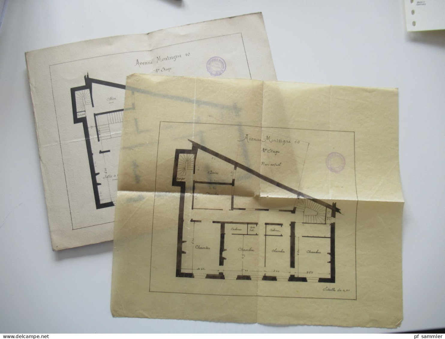 Paris Vor 1900 Architektenzeichnung Plan Actuel Avenue Montaigne 10 1er Etage / Boulogne Atchitecte 14.4. Fg. Poissonnie - Arquitectura