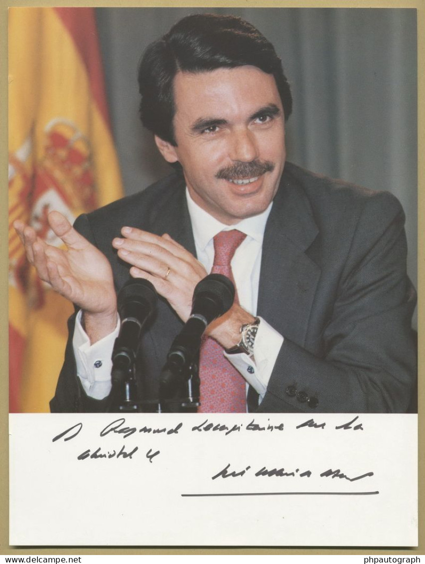 Jose Maria Aznar - Prime Minister Of Spain - Nice Signed Large Photo - COA - Politisch Und Militärisch