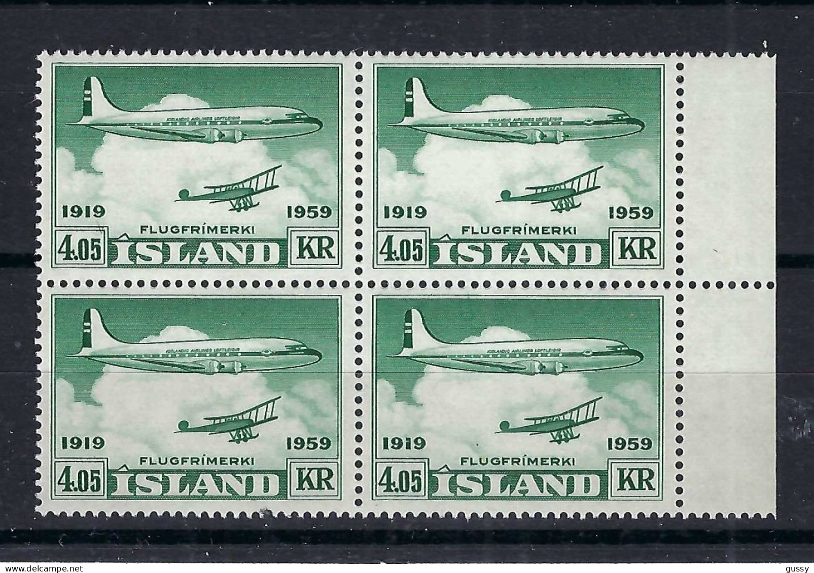 ISLANDE P.A. Ca. 1959: Lot De Neufs** - Posta Aerea