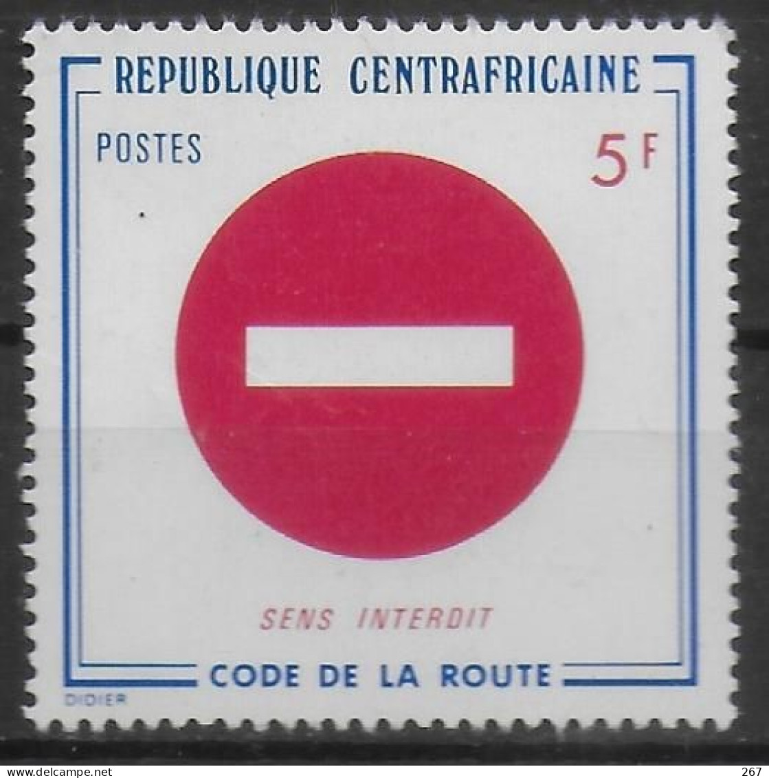 CENTRAFRIQUE  N° 237  * *  Panneaux - Accidents & Road Safety