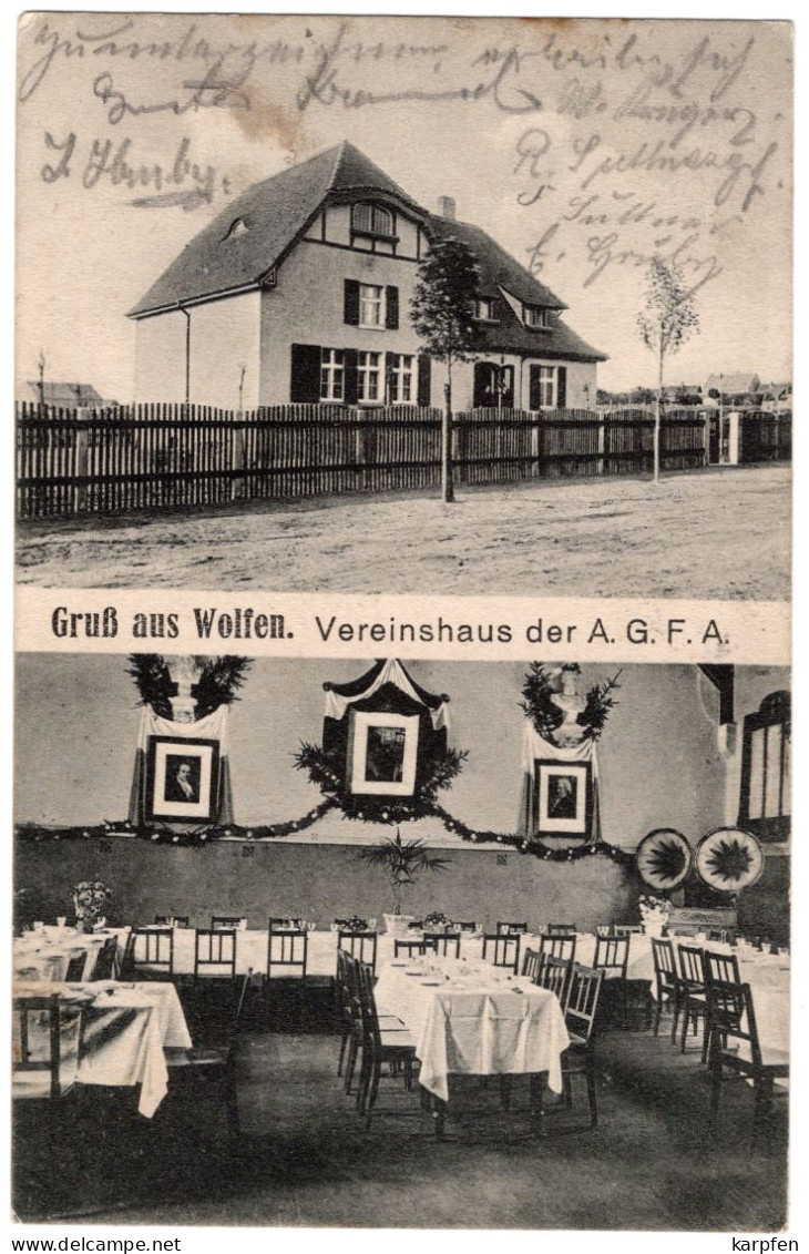 AK 1915 Wolfen Bitterfeld-Wolfen Vereinshaus Der AGFA Gesellschaft Grammophon - Wolfen