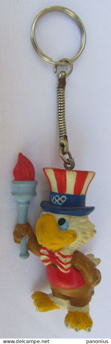 Olympiade - Olympic Games Los Angeles Mascote Sam, Vintage Keychain Keyring - Apparel, Souvenirs & Other