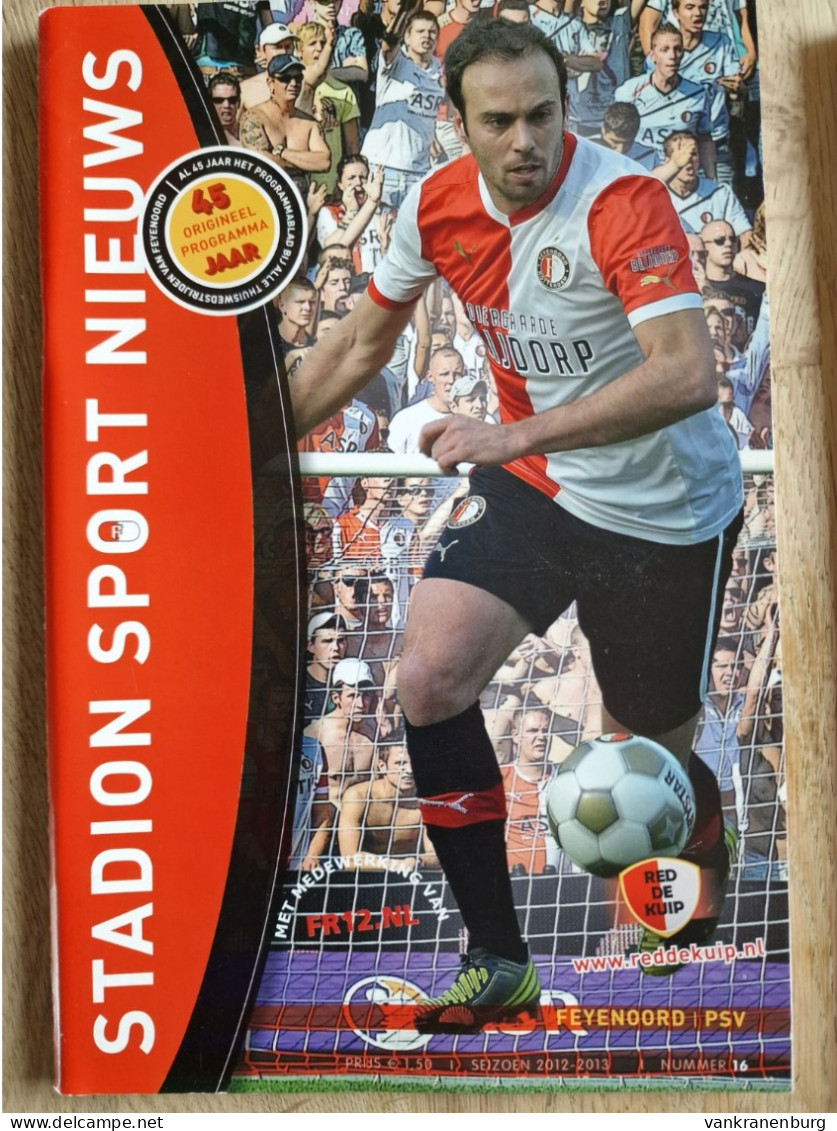 Programme Feyenoord - PSV - 24.2.2013 - Eredivisie - Holland - Programm - Football - Poster Daryl Janmaat - Bücher