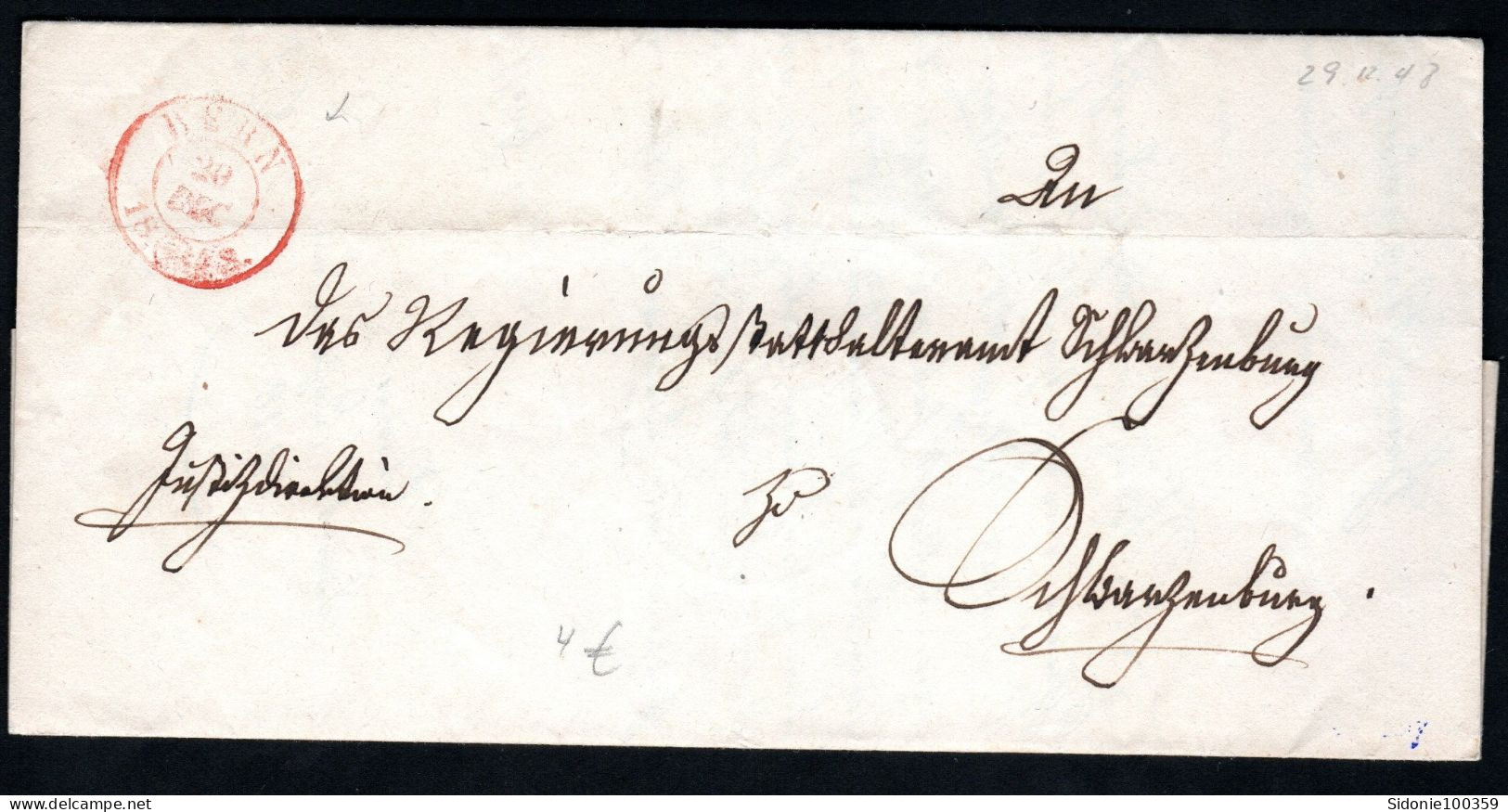 Suisse Lettre Envoyée De Berne Vers Scharzenburg En 1848 - 1843-1852 Federal & Cantonal Stamps