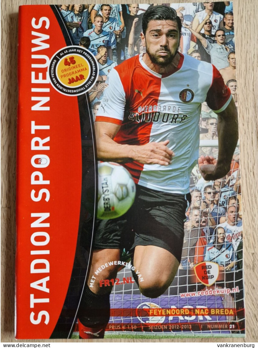 Programme Feyenoord - NAC Breda - 12.5.2013 - Eredivisie - Holland - Programm - Football - Poster Graziano Pelle - Bücher