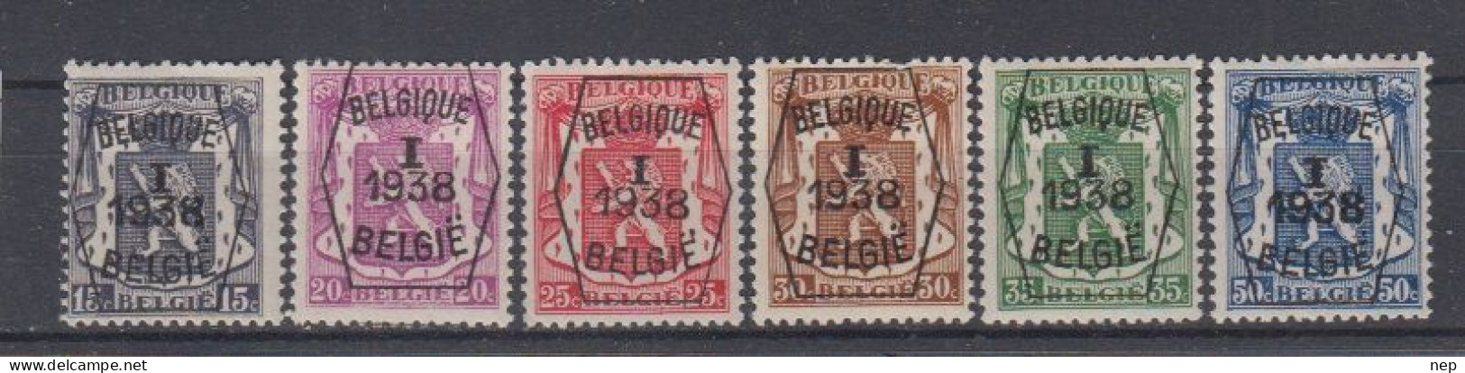 BELGIË - OBP - 1938 - PRE 333/38 (1 Type A - ZEER MOOI) - MNH** - Cote 230.00 € - Typo Precancels 1936-51 (Small Seal Of The State)