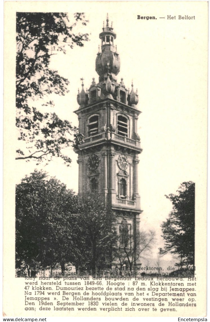 CPA  Carte Postale  Vierge  Belgique Bergen Mons  Het Belfort  VM69928 - Mons