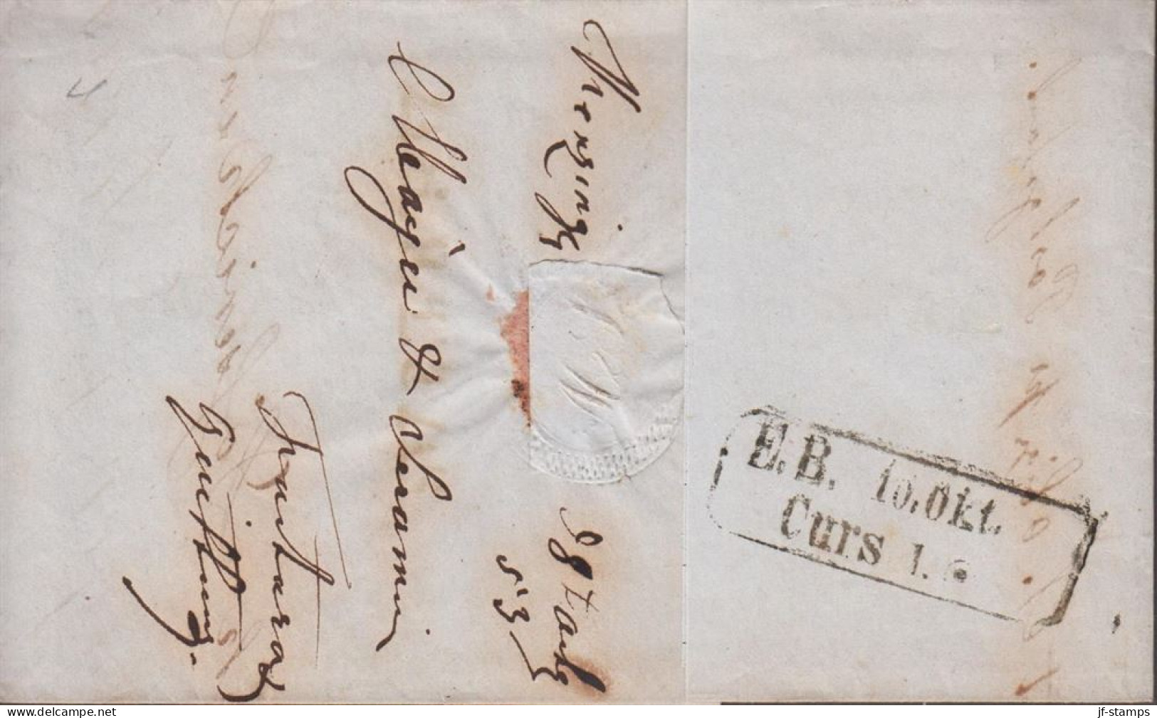 1853. BADEN. Ziffer Im Kreis. 3 Kr. On Fine Small Envelope To Huttingen Cancelled With Nummeral Cancel And... - JF535876 - Covers & Documents