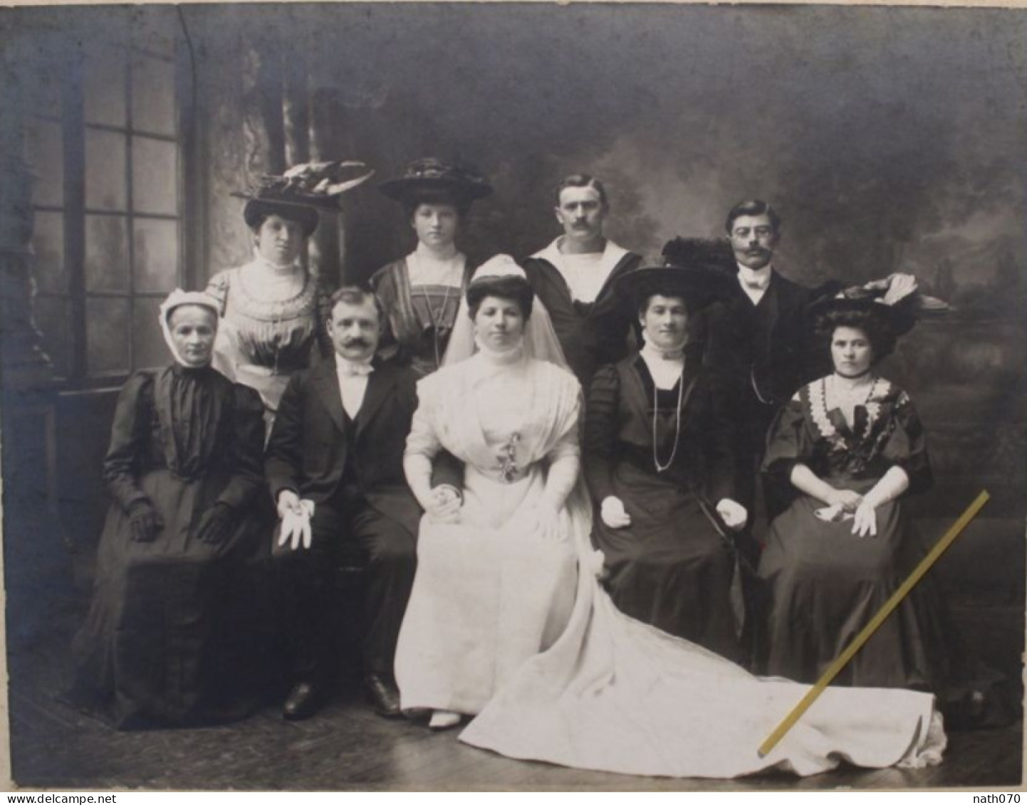 Photo 1890's Mariage Famille France Tirage Print Vintage Photographe René Boivin Paris - Antiche (ante 1900)