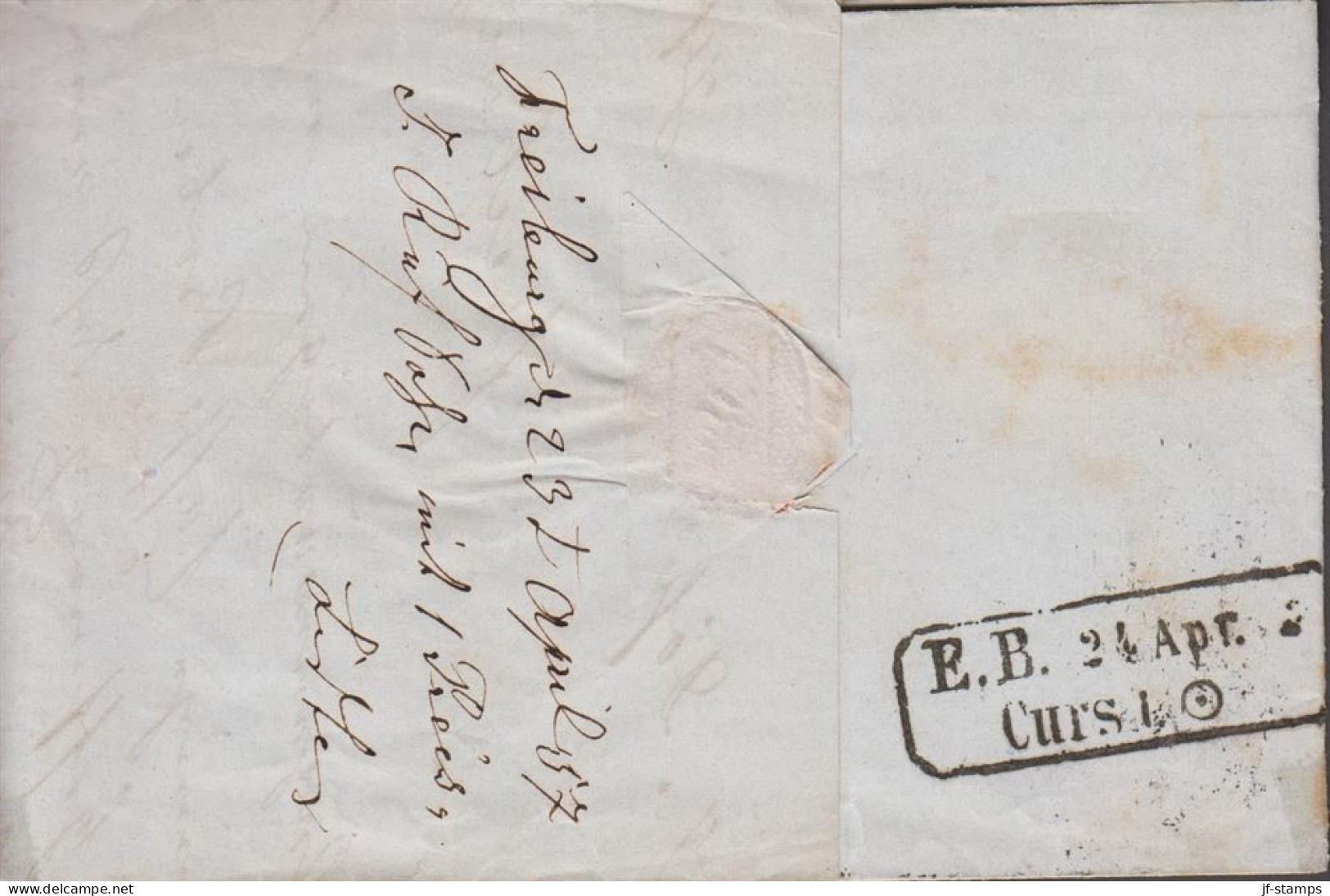 1857. BADEN. Ziffer Im Kreis. 3 Kr. On Small Envelope (tears) To Huttingen Cancelled With Nummeral Cancel ... - JF535877 - Covers & Documents