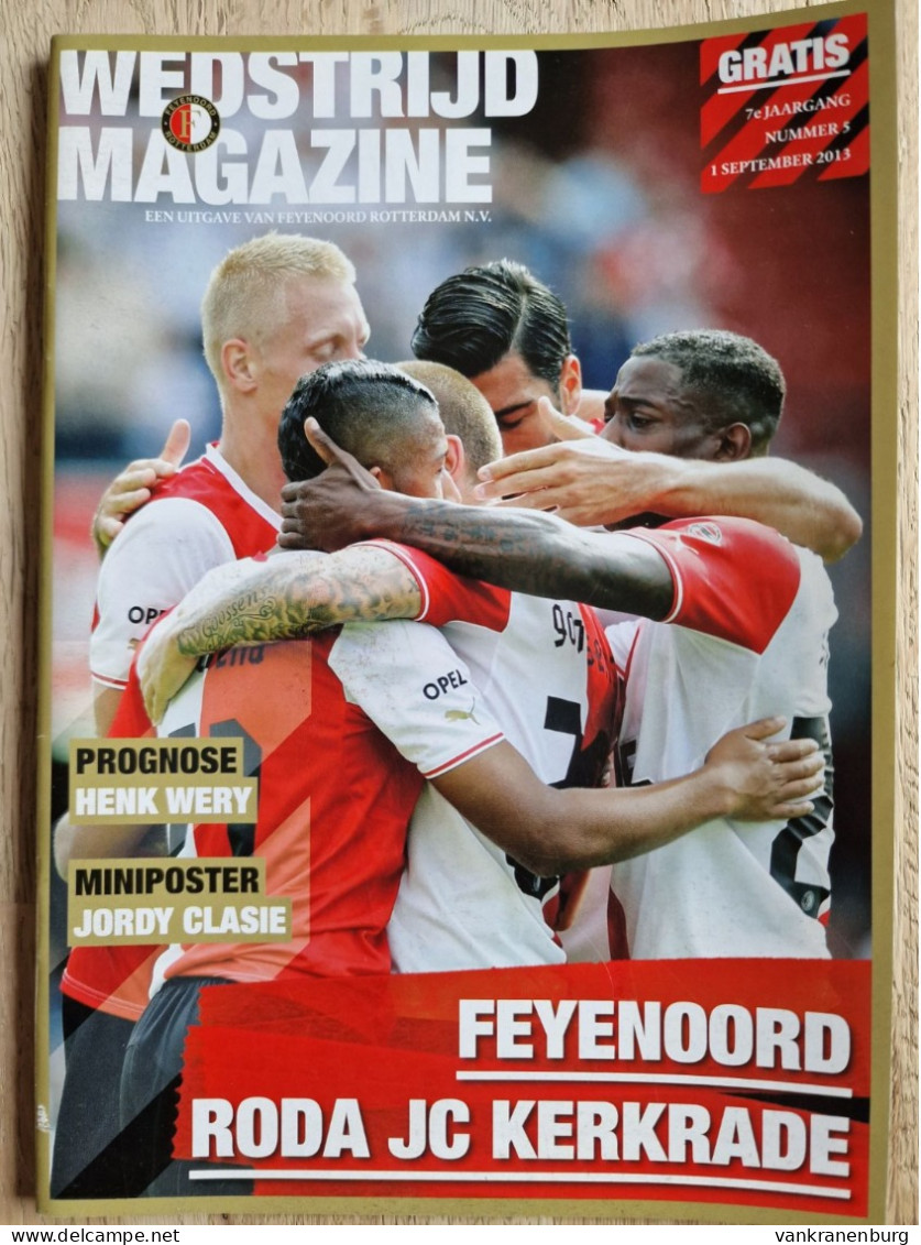 Programme Feyenoord - FC Kuban Krasnodar - 29.8.2013 - Europe League - Holland - Programm - Football - Jordy Clasie - Bücher