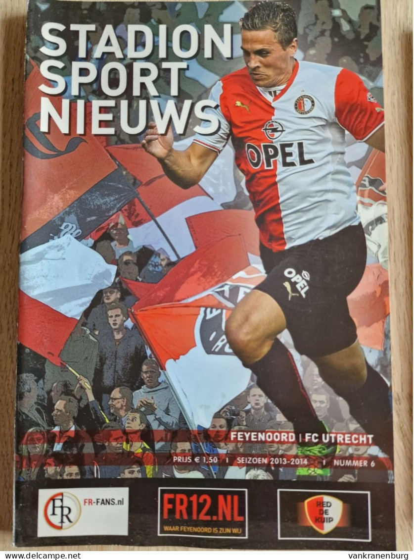 Programme Feyenoord - FC Utrecht - 22.9.2013 - Eredivisie - Holland - Programm - Football - Poster Lex Immers - Libros