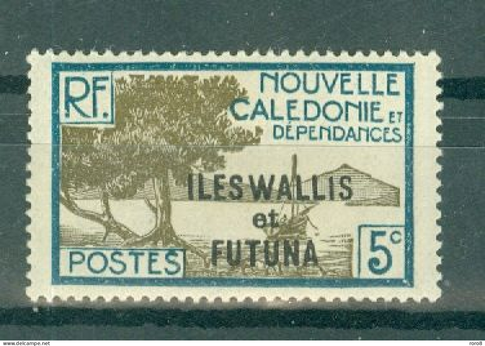 WALLIS & FUTUNA.- N°96* MH SCAN DU VERSO - Timbres De Nouvelle-Calédonie De 1930-39 Avec La Surchargé. - Unused Stamps