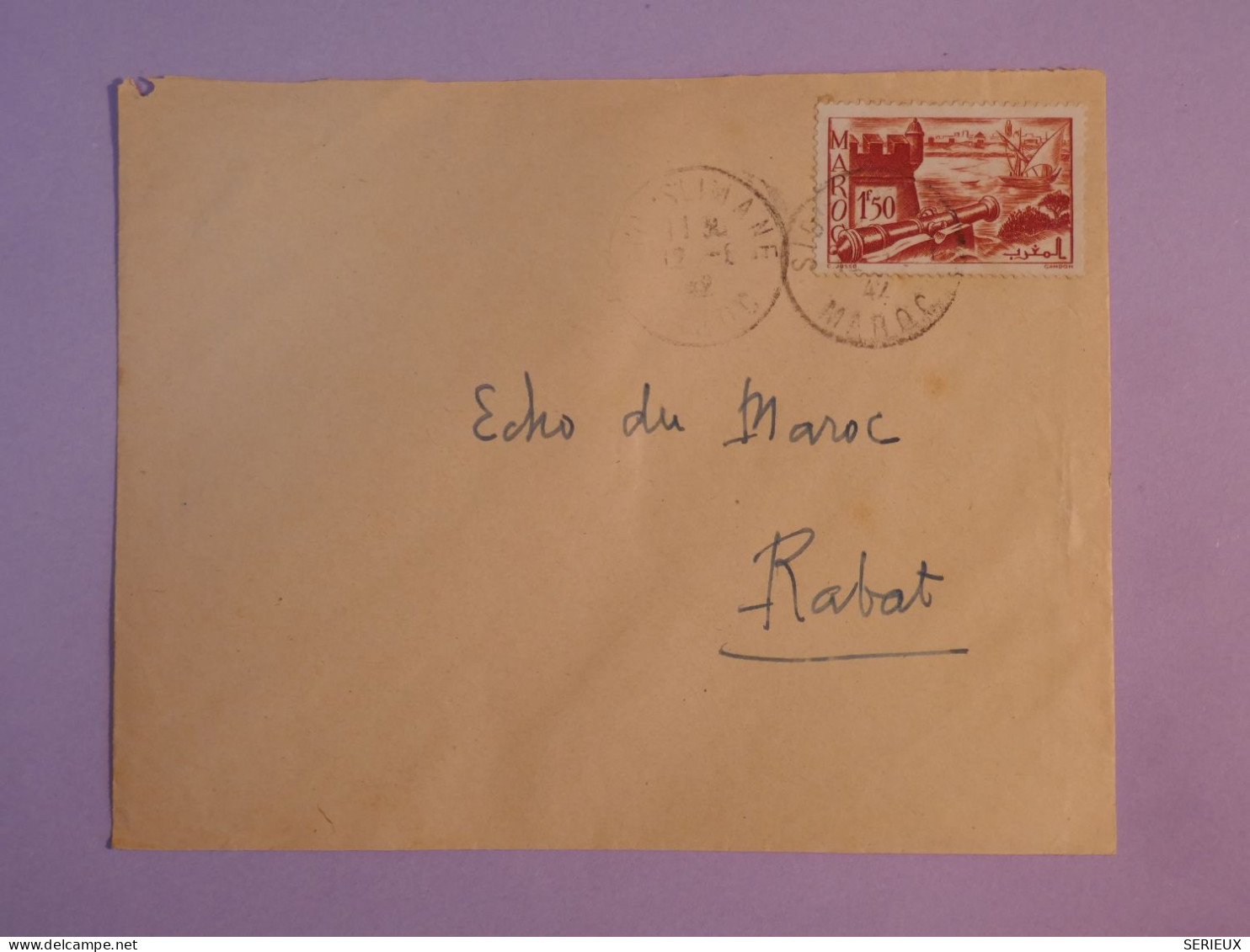 BX4 MAROC   BELLE LETTRE   1941     RABAT    +   ++ AFFRANCH.  INTERESSANT +++ - Briefe U. Dokumente