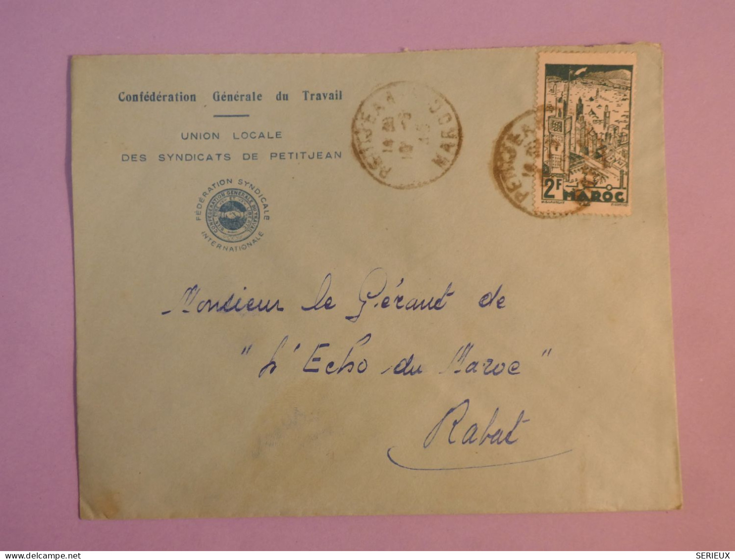 BX4 MAROC   BELLE LETTRE  PRIVEE  1941     RABAT    +   ++ AFFRANCH.  INTERESSANT +++ - Briefe U. Dokumente