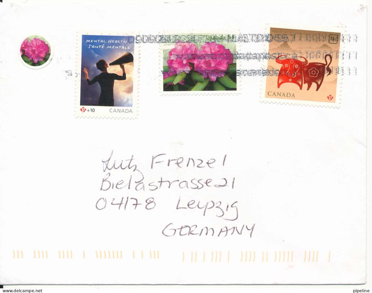 Canada Cover Sent To Germany Topic Stamps - Brieven En Documenten