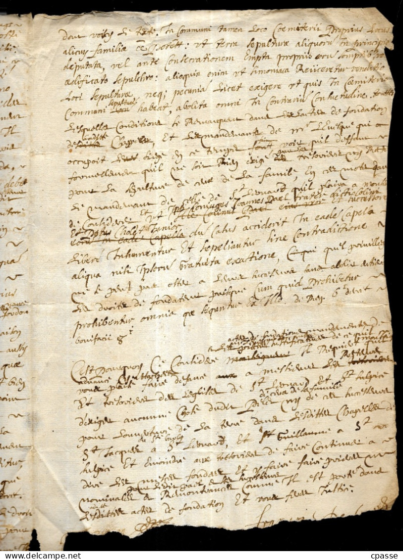 Manuscrit : Courrier Adressé à Monseigneur L'Archevêque De RENNES (35) Au Sujet De L'Eglise St Saint-Léonard De FOUGERES - Manuscrits