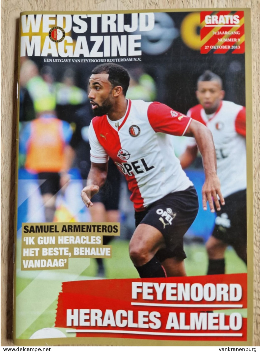 Programme Feyenoord - Heracles Almelo - 27.10.2013 - Eredivisie - Holland - Programm - Football - Poster John Goossens - Bücher