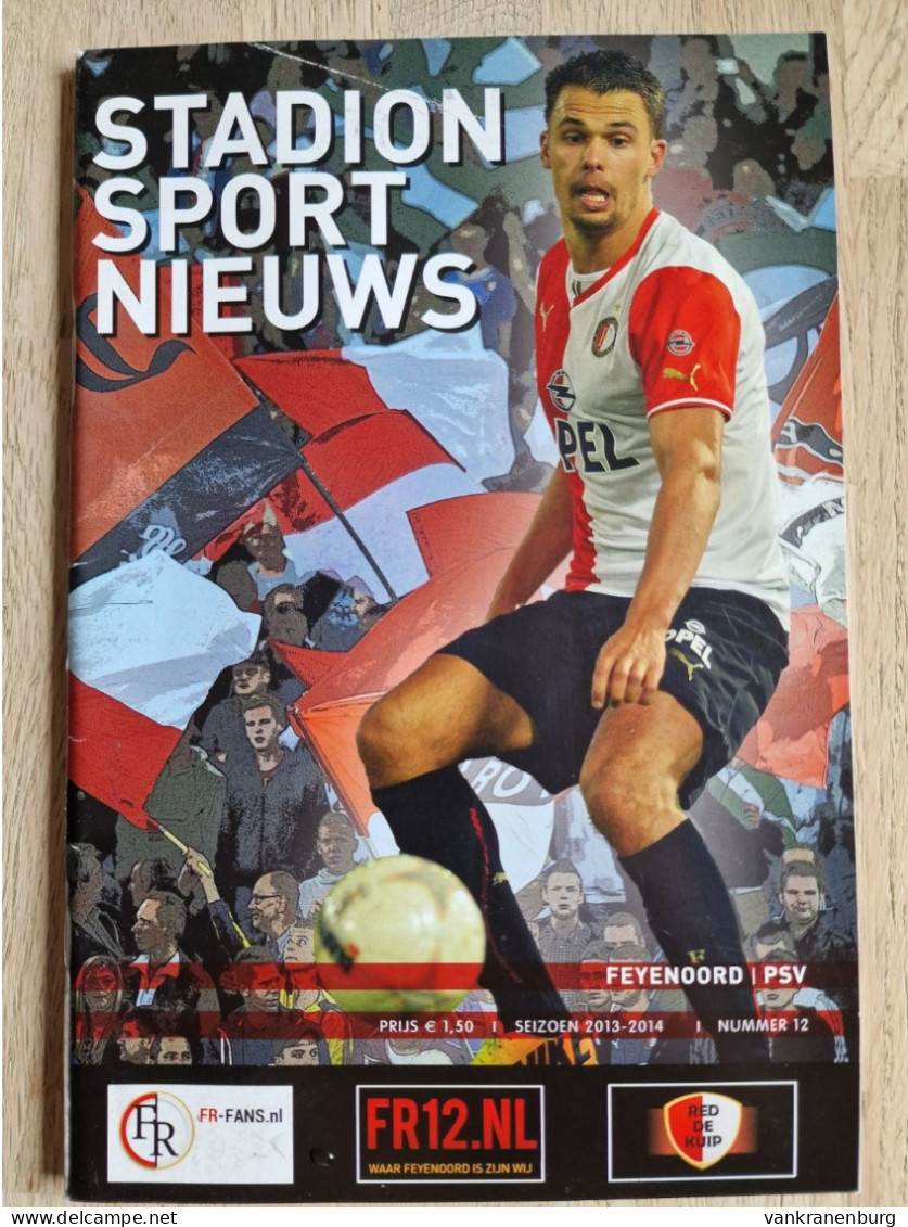 Programme Feyenoord - PSV - 1.12.2013 - Eredivisie - Holland - Programm - Football - Poster Joris Mathijsen - Libros