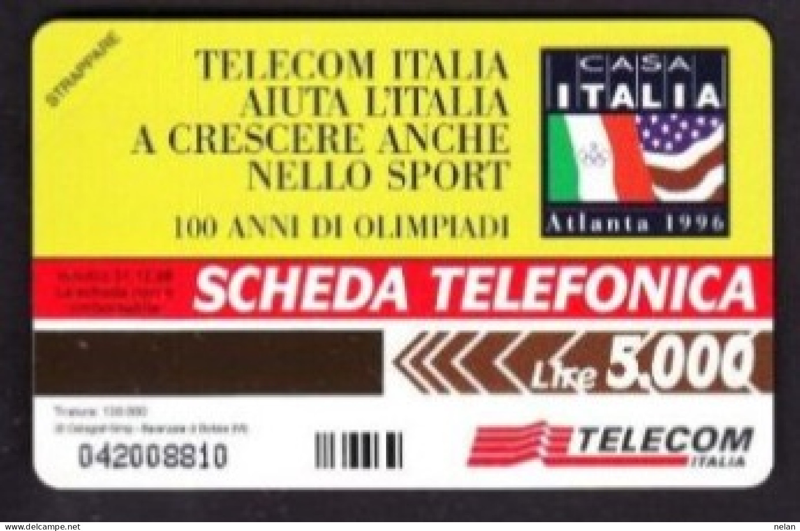 SCHEDA TELEFONICA  - ITALIA - TELECOM - NUOVA - ATLANTA  1996 - Öff. Sonderausgaben