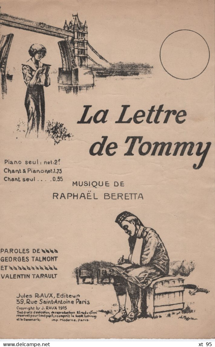 Partition - La Lettre De Tommy - Raphael Beretta - Spartiti
