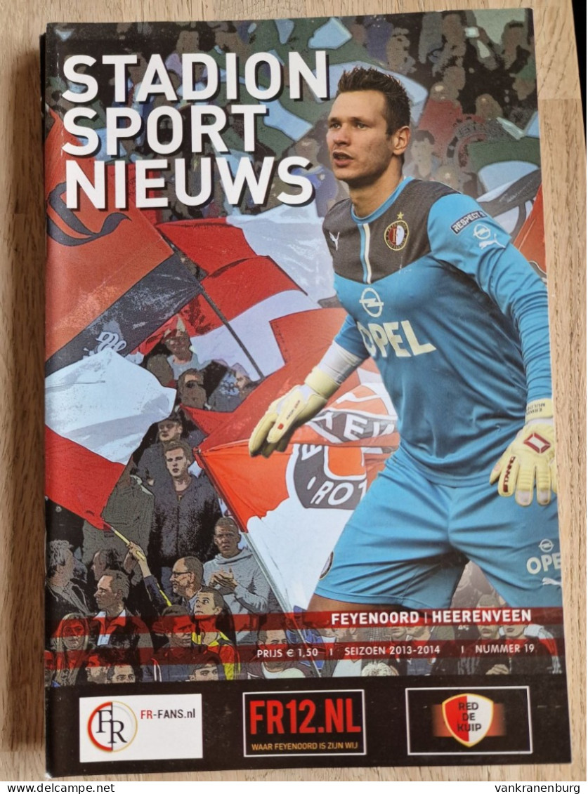 Programme Feyenoord - SC Heerenveen - 16.3.2014 - Eredivisie - Holland - Programm - Football - Poster Jean Paul Boetius - Books
