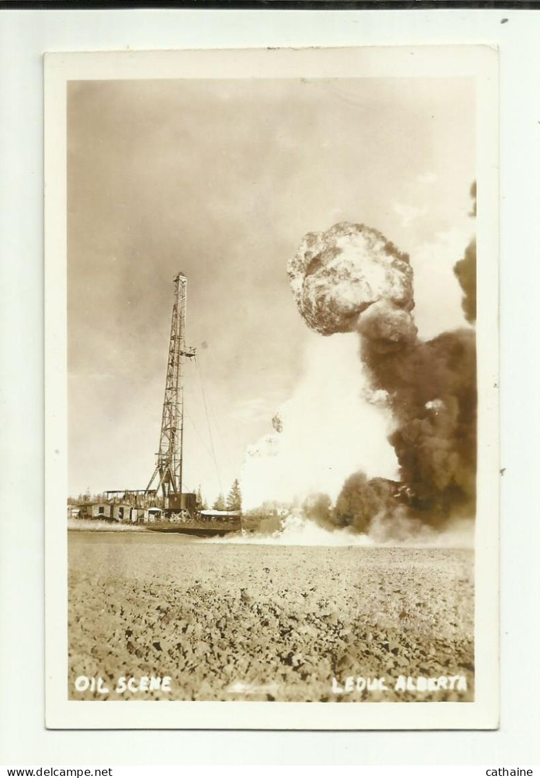 CANADA .  ALBERTA .  LEDUC . OIL SCENE .  PUITS DE PETROLE . PHOTOGRAPHIE 1947 - Other & Unclassified