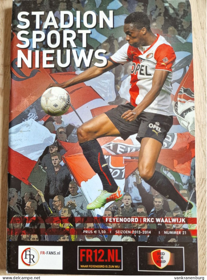 Programme Feyenoord - RKC Waalwijk - 6.4.2014 - Eredivisie - Holland - Programm - Football - - Libros