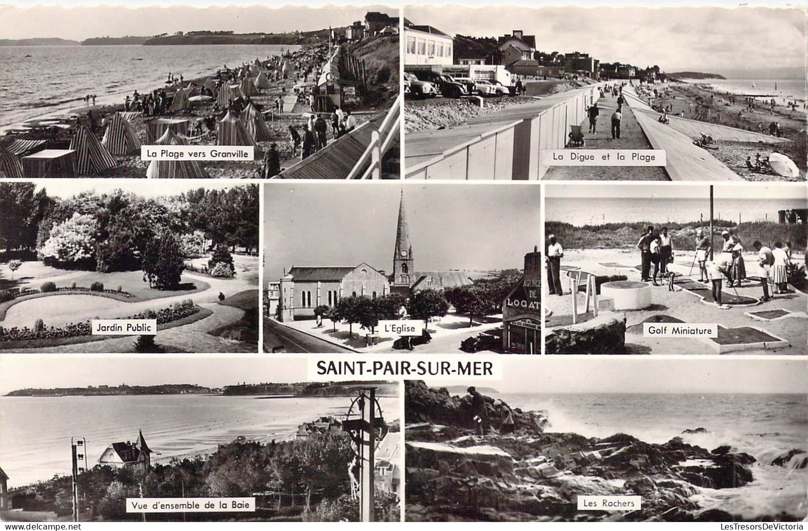 FRANCE - 50 - SAINT PAIR SUR MER - Multivues De La Ville - Editions GABY - Carte Postale Ancienne - Saint Pair Sur Mer