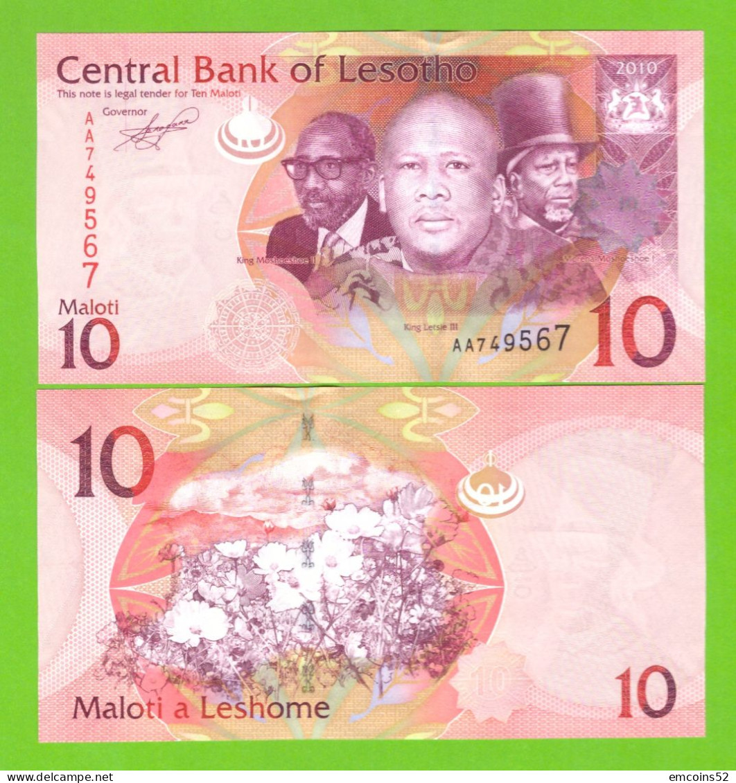 LESOTHO 10 MALOTI 2010 P-21a  UNC - Lesoto