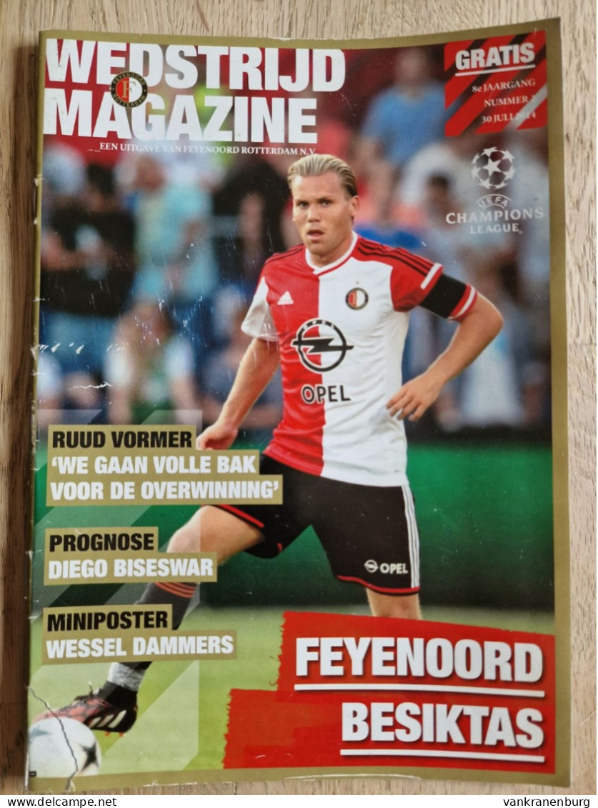 Programme Feyenoord - Besiktas - 30.7.2014 - UEFA Champions League - Holland - Programm - Football - Poster Dammers - Libros