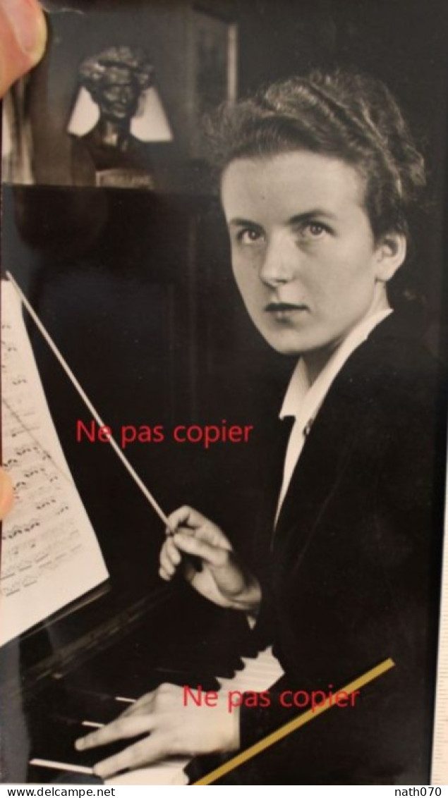 Photo Originale 1952 Hedy Salquin 1ere Chef D'orchestre Conservatoire Suisse Print Vintage Photographie Interpress - Famous People