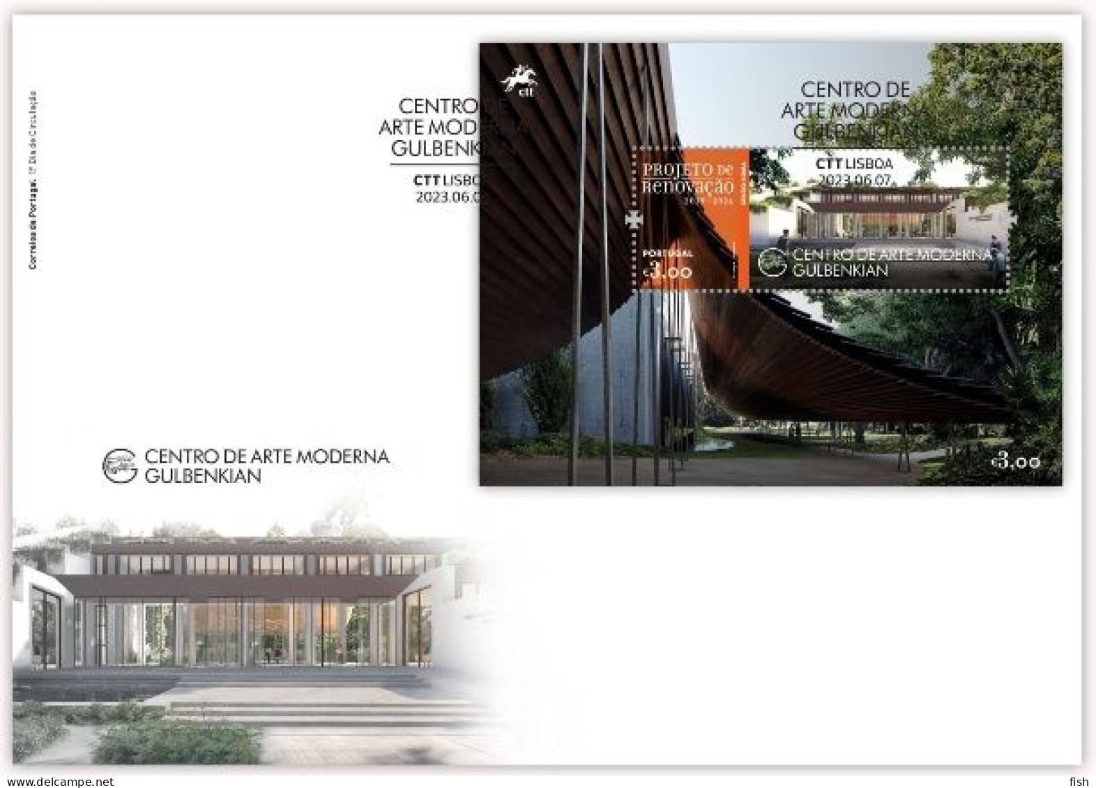 Portugal & FDCB 40th Anniversary Of The Gulbenkian Modern Art Center 1983-2023  (67685) - FDC