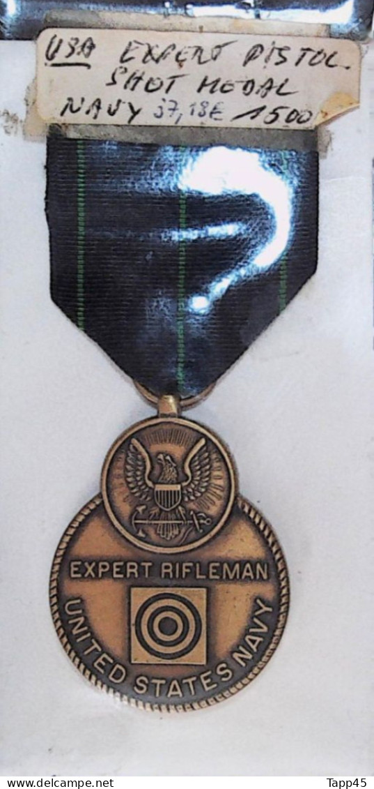 Médaille De Carabinier Expert De La Marine > Navy Expert Rifleman Medal >1969> Réf:Cl USA P 1/2 - Estados Unidos