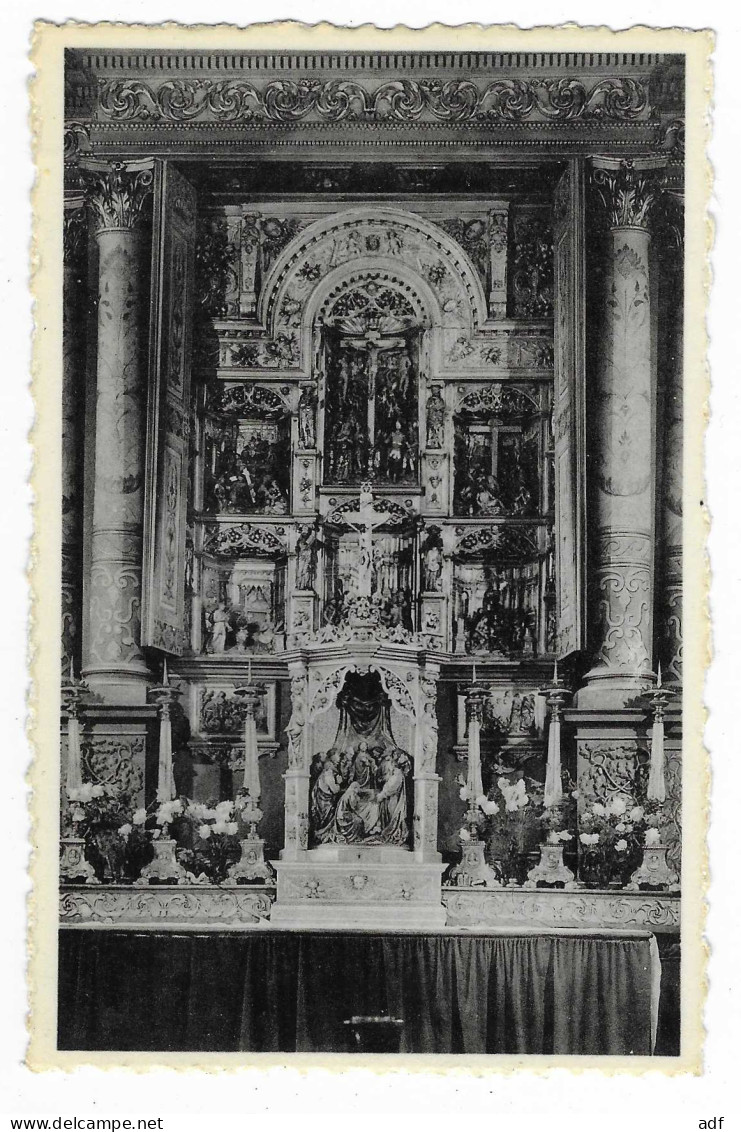 CPSM GEDINNE, L'EGLISE. RETABLE DEBUT DU XVIe, Format 9 Cm Sur 14 Cm Environ, BELGIQUE - Gedinne