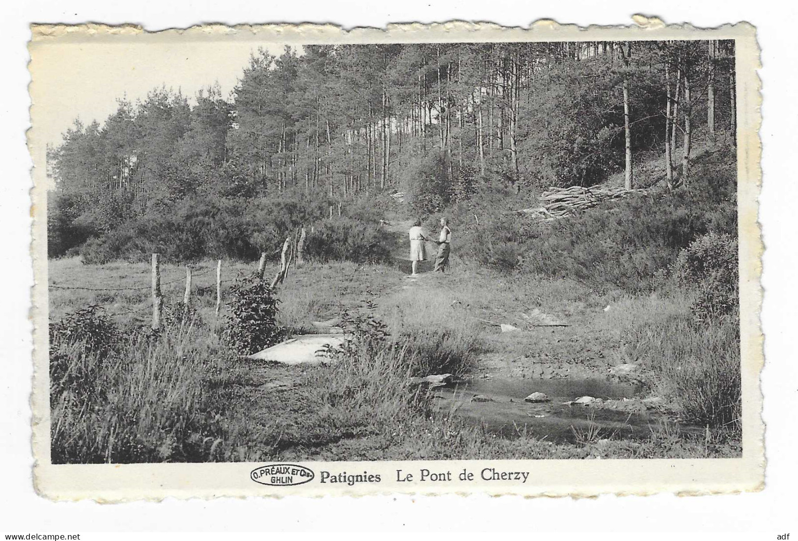 CPSM PATIGNIES, LE PONT DE CHERZY, Format 9 Cm Sur 14 Cm Environ, GEDINNE, BELGIQUE - Gedinne