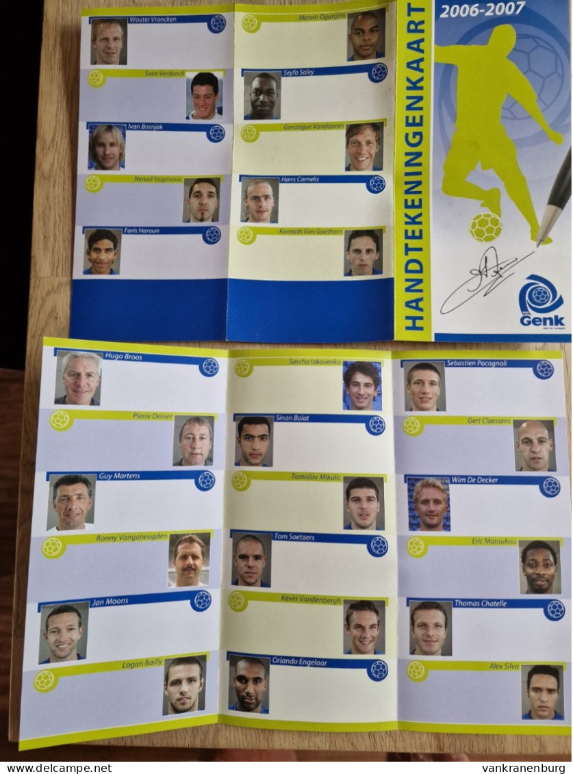 Handtekeningenkaart KRC Genk 2006-2007 - Boeken