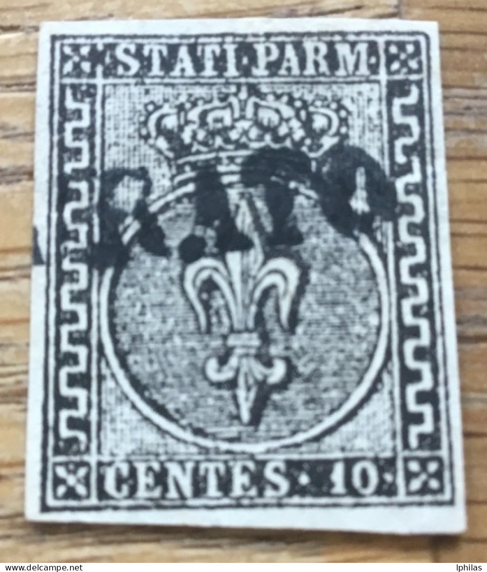 Parma 1852, 1. Juni. Freimarken: Wappen Gestempelt Prüfzeichen - Parme