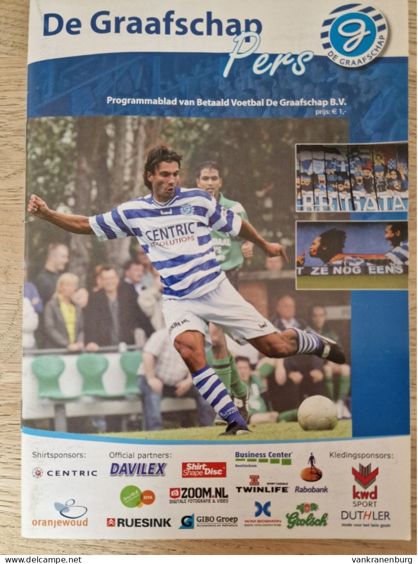 Programme De Graafschap - Vitesse - 14.9.2008 - Eredivisie - Holland - Programm - Football - Poster Jordy Buijs - Boeken
