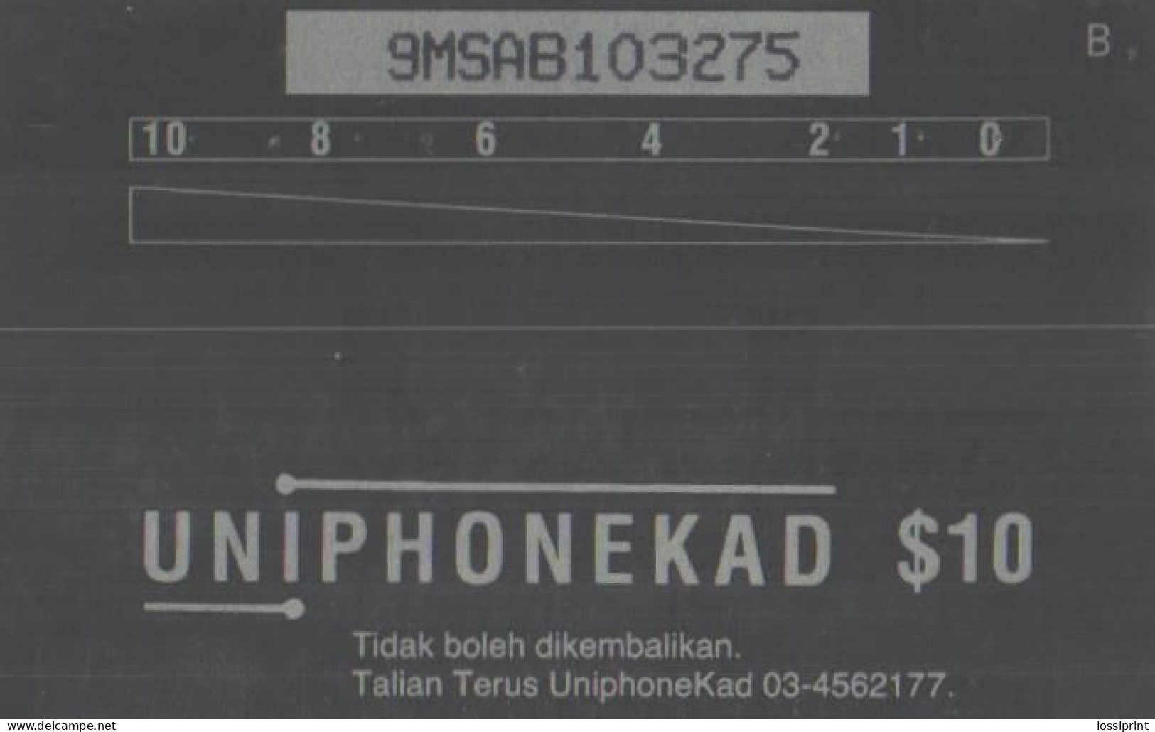 Malaysia:Used Phonecard, Malaysia, 10 $, Bird - Pájaros Cantores (Passeri)