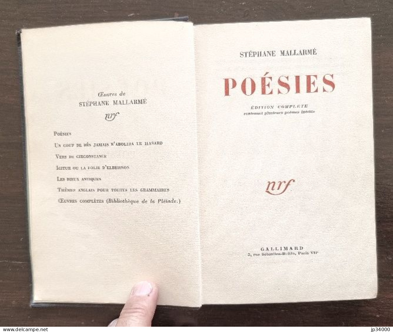 Stéphane MALLARMÉ: Poésies (Edition Complète) Cartonnage Paul BONET Ed Numérotée - Autori Francesi