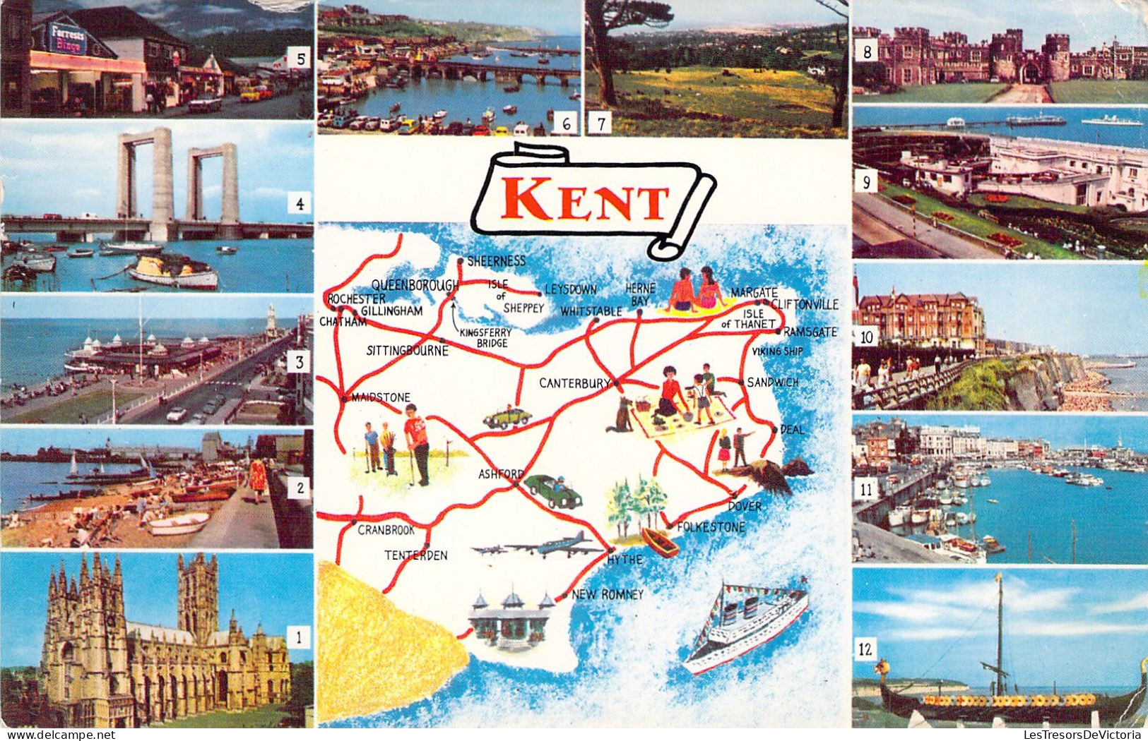 ENGLAND - KENT - Multi Vues - Carte Postale Ancienne - Otros & Sin Clasificación