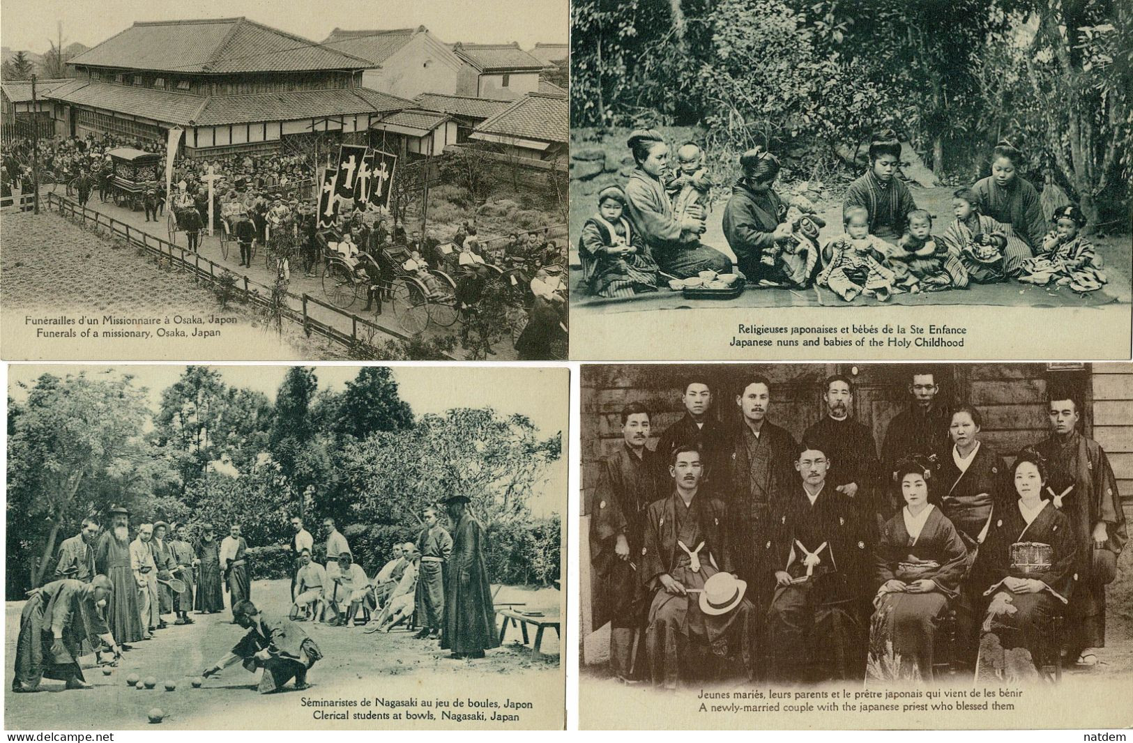 JAPON, Lot De 9 Cartes Missions étrangères De Paris, Morioka, Osaka, Nagasaki, Goto, Urakami, Tokyo - Verzamelingen & Kavels