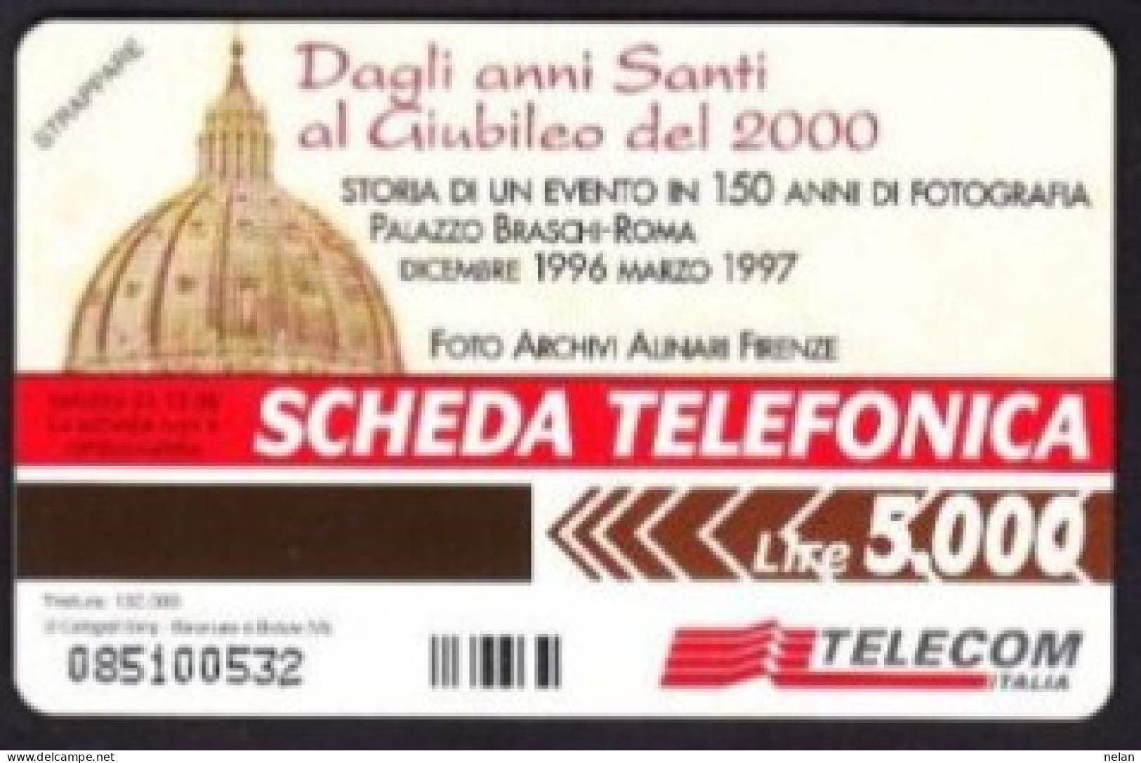 SCHEDA TELEFONICA  - ITALIA - TELECOM - NUOVA - DAGLI ANNI SANTI AL GIUBILEO DEL 2000 - Öff. Sonderausgaben