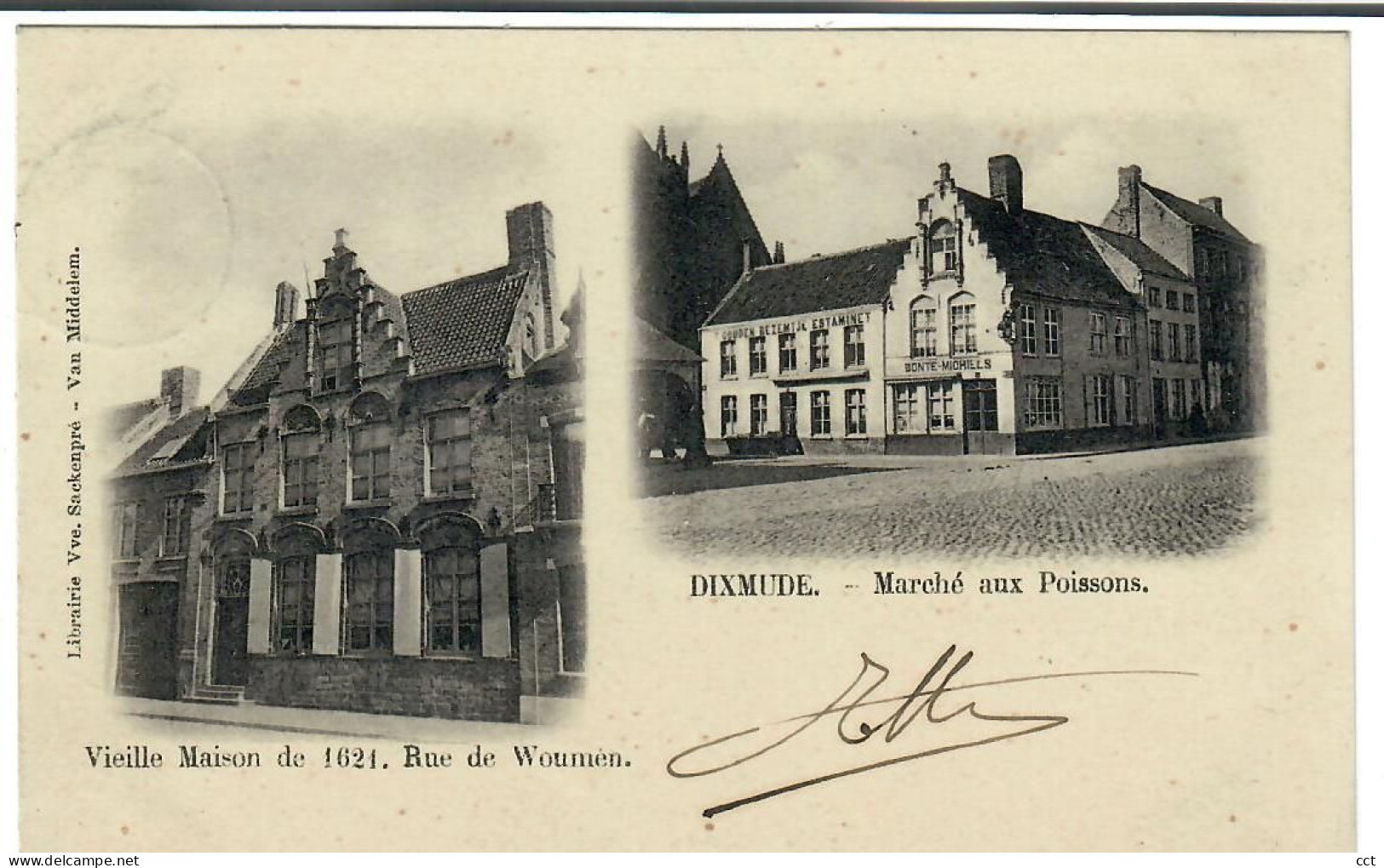 Dixmude  Diksmuide     Marché Aux Poissons  Maison De 1921 Rue De Woumen - Diksmuide