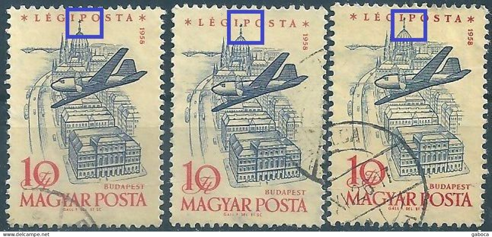 C4605 Hungary Flight Cityview Bridge Monument Parliament Used ERROR - Variedades Y Curiosidades