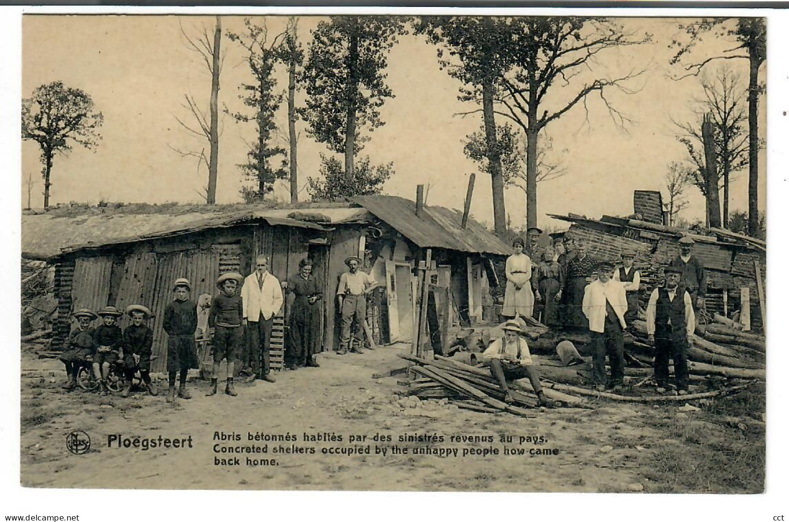 Ploegsteert  Comines   Abris Betonnés Habités Par Des Sinestres Revenus Du Pays - Comines-Warneton - Komen-Waasten