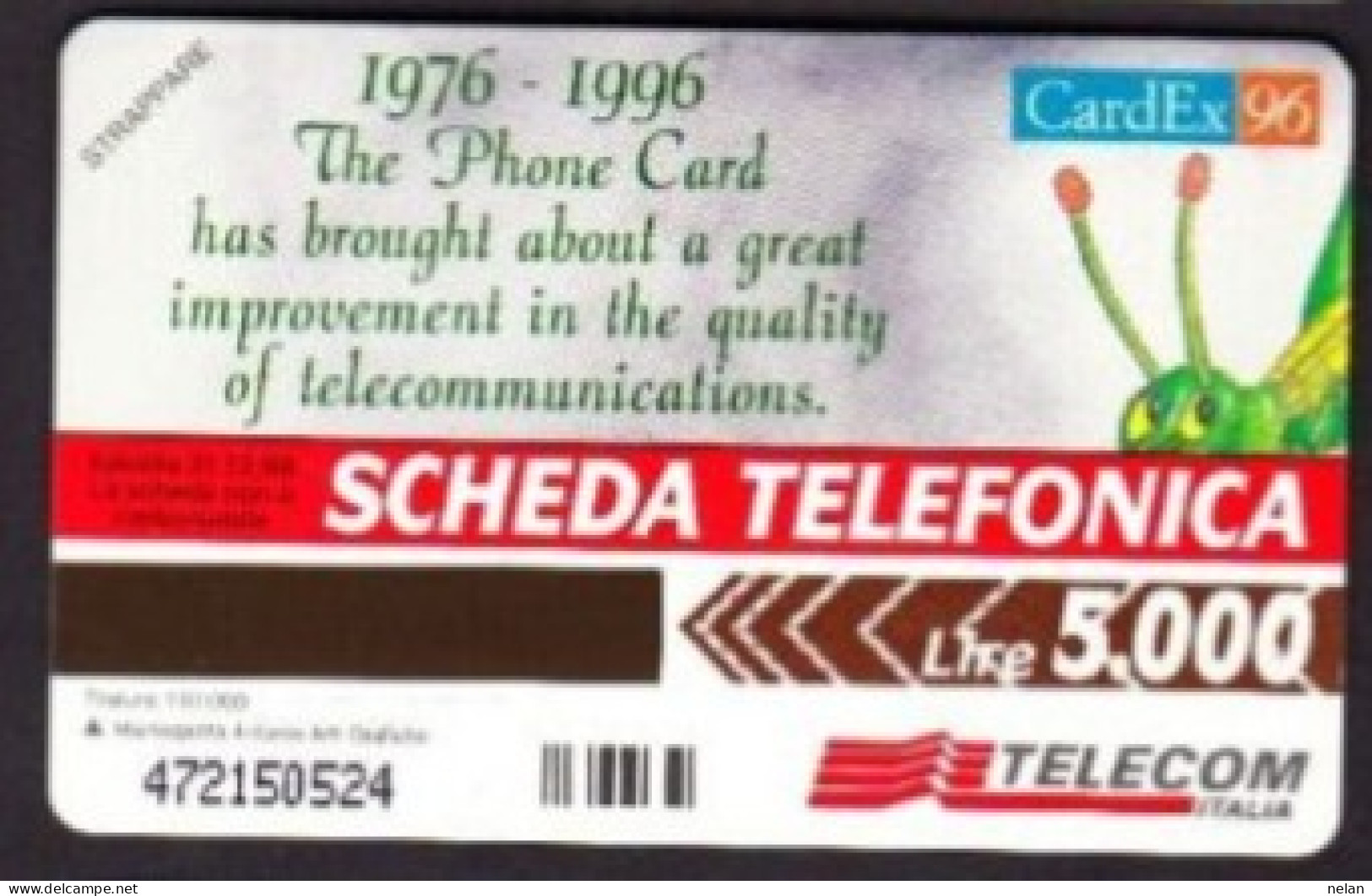 SCHEDA TELEFONICA  - ITALIA - TELECOM - NUOVA - CARDEX 96 - Öff. Sonderausgaben