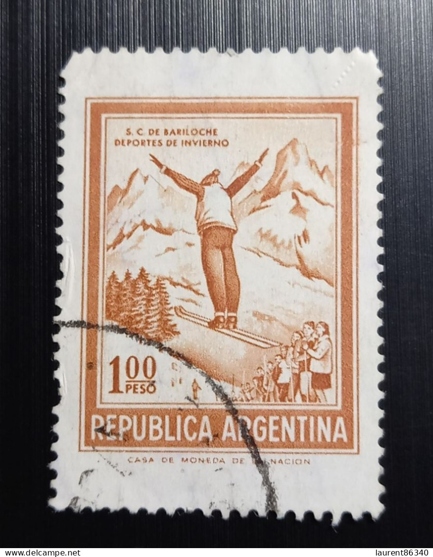 Argentine 1961 - Sports/Ski Mar Del Plata 100 Peso Oblitéré - Gebruikt