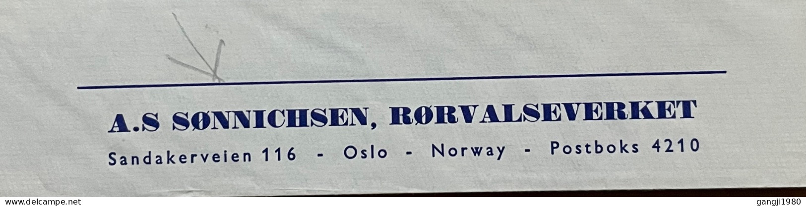 NORWAY 1958, COVER USED TO USA, SLOGAN, OSLO CITY,  JULEPOST BØR LEVERES INN GOD TID, SONNICHSEN RORVALSEVERKET FIRM. - Cartas & Documentos